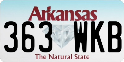 AR license plate 363WKB