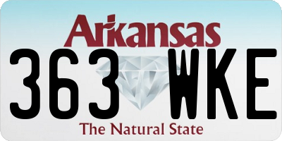 AR license plate 363WKE
