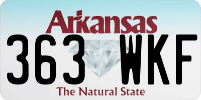 AR license plate 363WKF