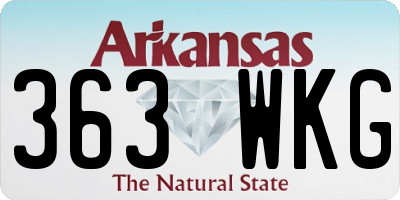 AR license plate 363WKG