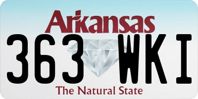 AR license plate 363WKI