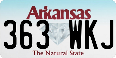AR license plate 363WKJ