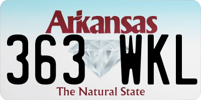 AR license plate 363WKL