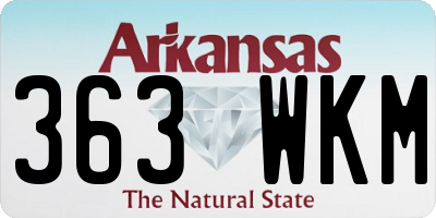 AR license plate 363WKM