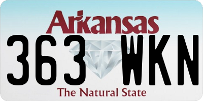 AR license plate 363WKN