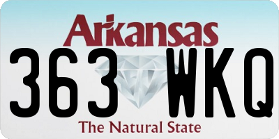 AR license plate 363WKQ