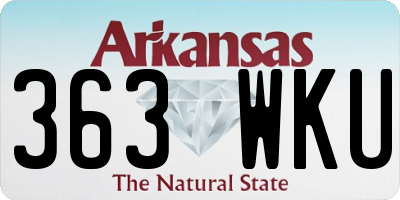 AR license plate 363WKU