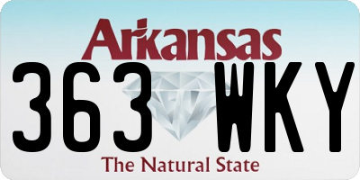 AR license plate 363WKY