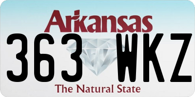 AR license plate 363WKZ