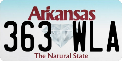AR license plate 363WLA