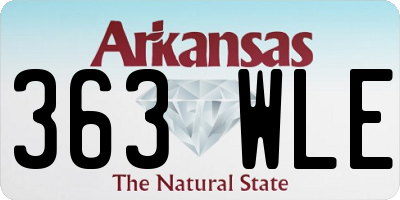 AR license plate 363WLE