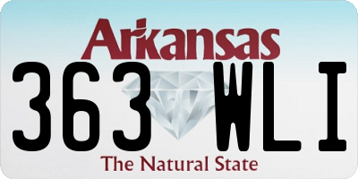 AR license plate 363WLI