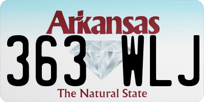AR license plate 363WLJ