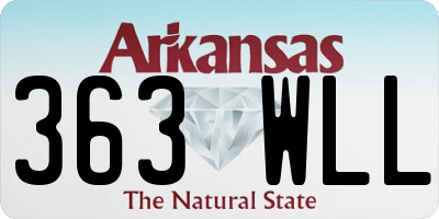 AR license plate 363WLL