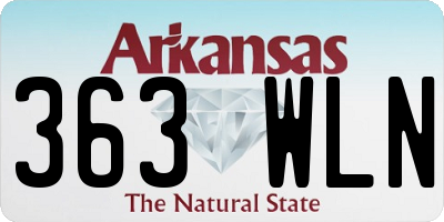 AR license plate 363WLN