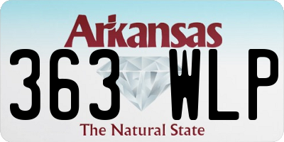 AR license plate 363WLP
