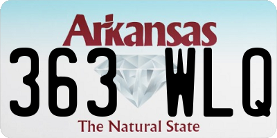 AR license plate 363WLQ