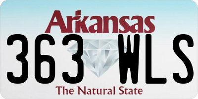 AR license plate 363WLS