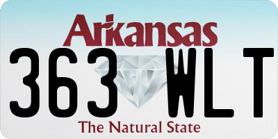 AR license plate 363WLT
