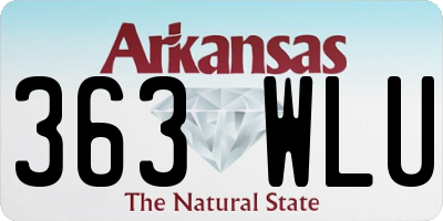 AR license plate 363WLU