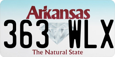 AR license plate 363WLX