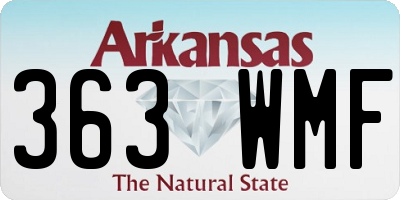 AR license plate 363WMF