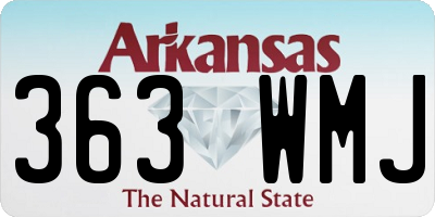AR license plate 363WMJ