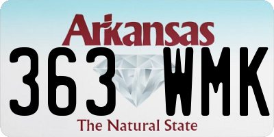 AR license plate 363WMK