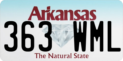 AR license plate 363WML