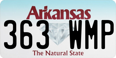 AR license plate 363WMP