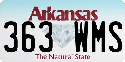AR license plate 363WMS