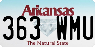 AR license plate 363WMU