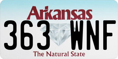 AR license plate 363WNF