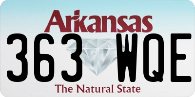 AR license plate 363WQE