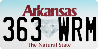 AR license plate 363WRM