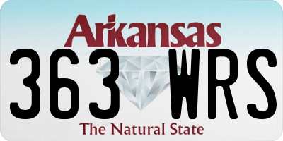 AR license plate 363WRS