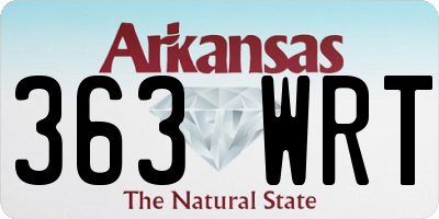 AR license plate 363WRT