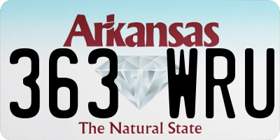 AR license plate 363WRU