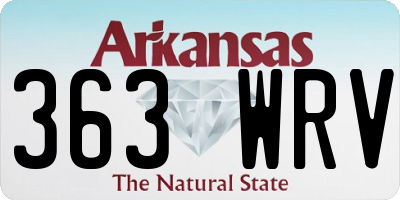 AR license plate 363WRV