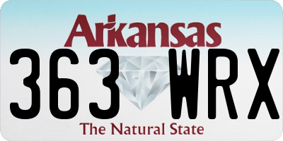 AR license plate 363WRX