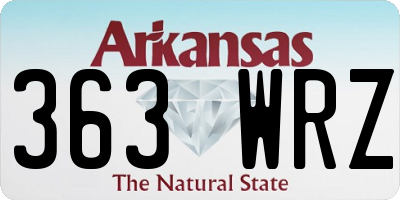 AR license plate 363WRZ
