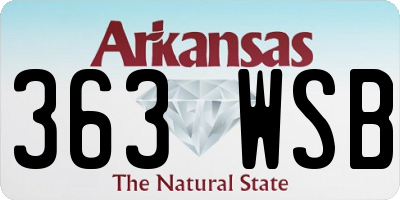 AR license plate 363WSB