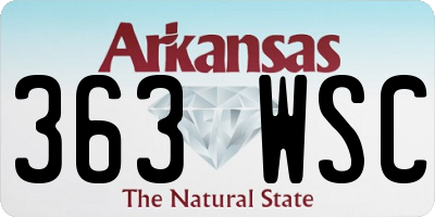AR license plate 363WSC