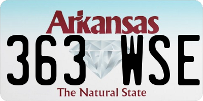 AR license plate 363WSE
