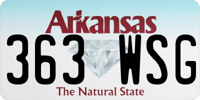 AR license plate 363WSG