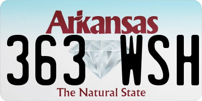 AR license plate 363WSH