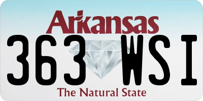 AR license plate 363WSI