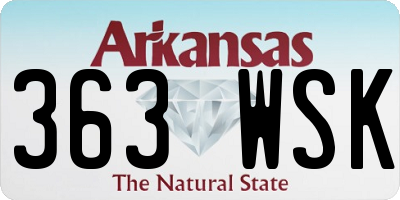 AR license plate 363WSK