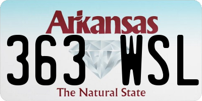 AR license plate 363WSL