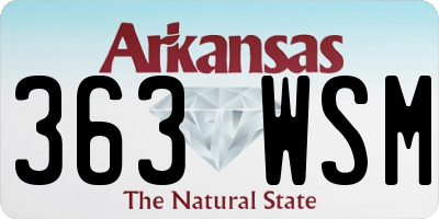 AR license plate 363WSM
